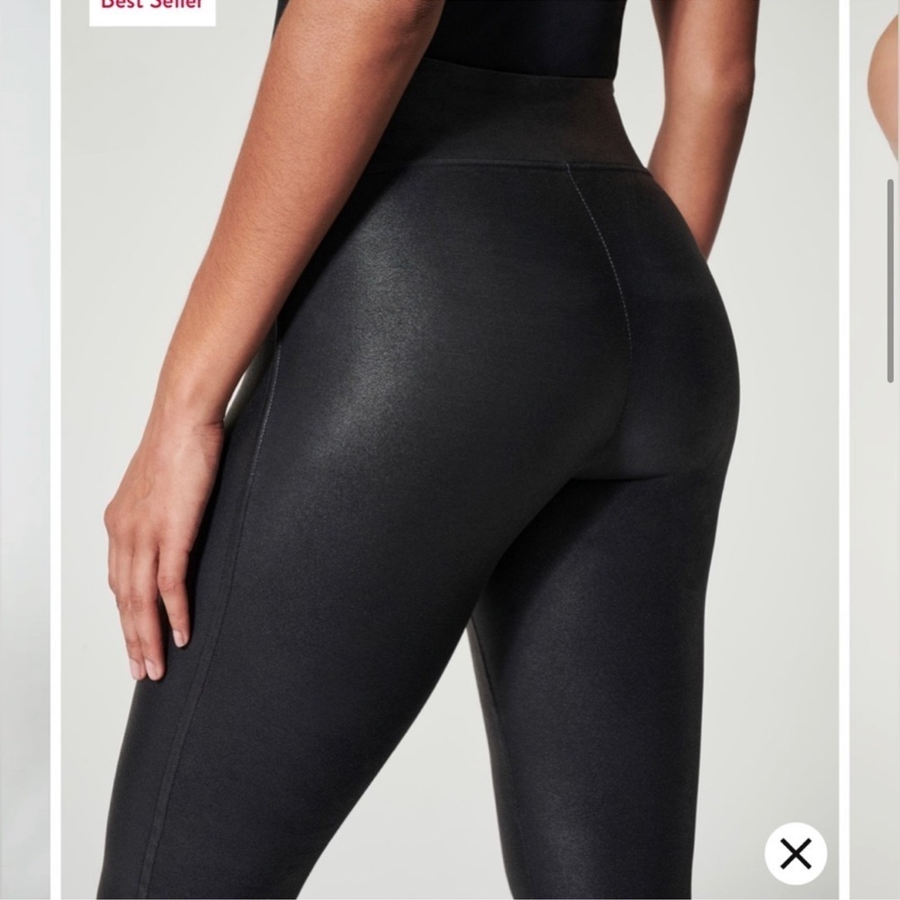 Spanx 2437 Faux Leather Leggings XL - Picture 4 of 9